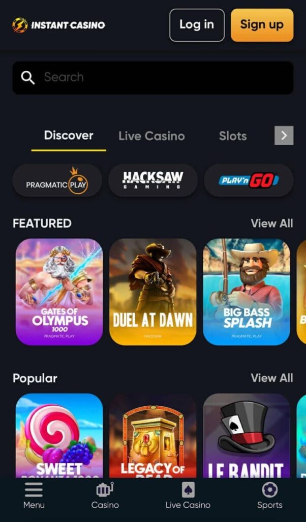 instant casino